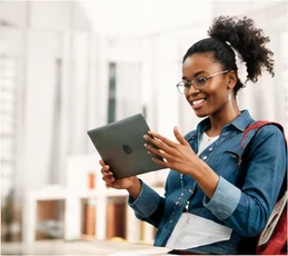 Woman with laptop